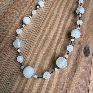 SOLD!!Vintage Floating Agate Beaded Necklace